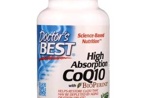 Коэнзим Doctor's Best High Absorption CoQ10 with BioPerine 100 mg 120 Veg Caps DRB-00188