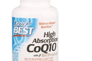 Коэнзим Doctor's Best High Absorption CoQ10 with BioPerine 100 mg 120 Softgels DRB-00183