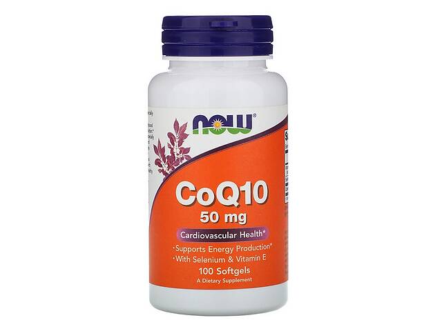 Коэнзим NOW Foods Coenzyme Q10 50mg + VIT E 100 Softgels