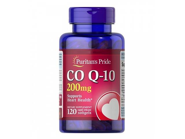 Коэнзим Puritan's Pride CO Q10 200 mg 120 Softgels