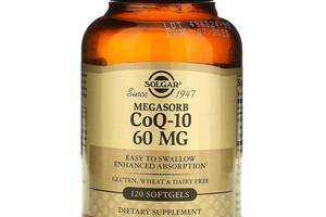 Коэнзим Q-10 Megasorb CoQ-10 Solgar 60 мг 120 гелевых капсул