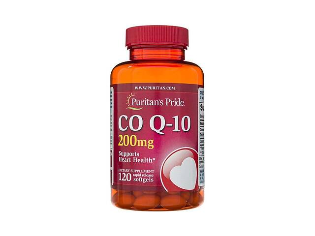 Коэнзим Q10 CО Q-10 Puritan's Pride 200 мг 120 гелевых капсул