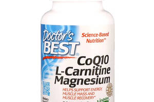 Коэнзим Q10 Doctor's Best L-Карнитин и Магний CoQ10 L-Carnitine Magnesium 90 капсул (DRB00477)