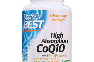 Коэнзим Q10 Doctor's Best Высокой Абсорбации 400 мг BioPerine 60 желатиновых капсул (DRB00157)