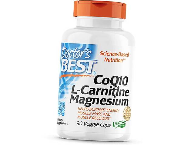 Коэнзим Q10 L-карнитин и Магний CoQ10 L-Carnitine Magnesium Doctor's Best 90вегкапс (70327024)