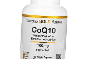 Коэнзим Q10 с экстрактом BioPerine CoQ10 USP with Bioperine 100 California Gold Nutrition 150вегкапс (70427002)