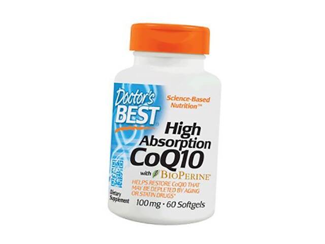 Коэнзим Q10 с Высокой степенью всасывания с Bioperine High Absorption CoQ10 100 Softgel Doctor's Best 60гелкапс (7032...