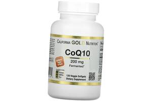 Коэнзим Q10 Убихинон класса USP CoQ10 200 California Gold Nutrition 120вег.гелкапс (70427005)