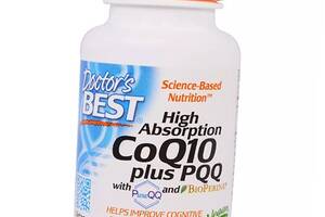 Коэнзим Q10 высокой абсорбации Doctor's Best High Absorption CoQ10 plus PQQ 60 вегкапс (70327016)