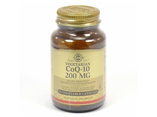 Коэнзим Solgar Vegetarian CoQ-10 200 mg 30 Veg Caps