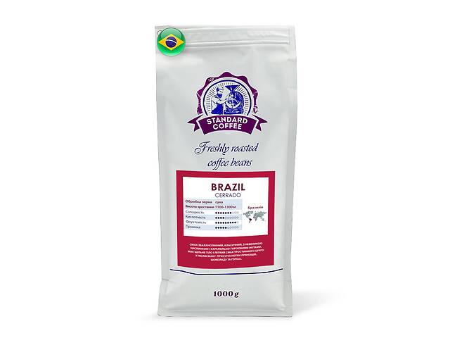 Кофе молотый Standard Coffee Бразилия Черрадо 100% арабика 1 кг