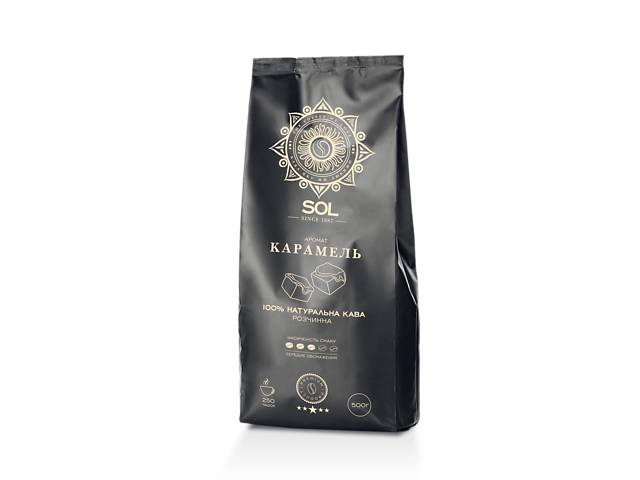 Кофе растворимый ароматизированный SOL Карамель 500 г