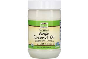 Кокосовое масло Coconut Oil Now Foods Real Food первого отжима органическое 355 мл