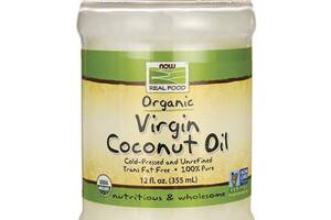 Кокосовое масло NOW Foods Organic Virgin Coconut Cooking Oil 355 ml /24 servings/