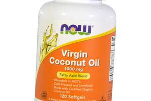 Кокосова олія першого віджиму Virgin Coconut Oil 1000 Now Foods 120гелкапс (71128111)