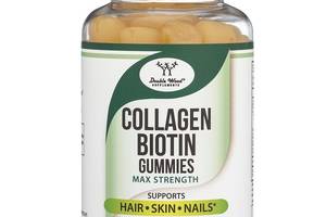 Коллаген Double Wood Supplements Collagen Gummies with Biotin and Zinc for Hair Skin and Nails 60 Gummies