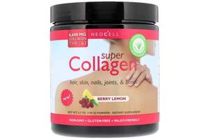 Коллаген Neocell Super Collagen 6.7 oz 190 g /25 servings/ Berry Lemon M12990