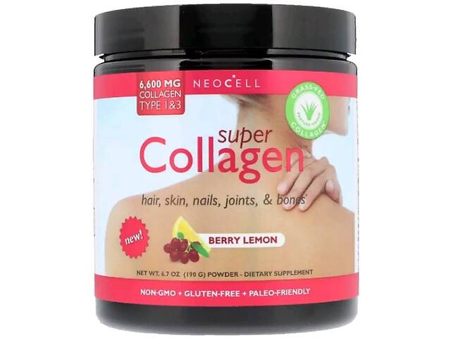 Коллаген Neocell Super Collagen 6.7 oz 190 g /25 servings/ Berry Lemon M12990