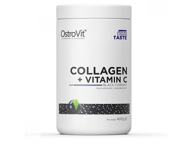 Коллаген OstroVit Collagen + Vitamin C 400 g Black currant