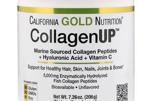 Коллаген Пептиды UP без ароматизаторов California Gold Nutrition Collagen 7,26 унц. (206 г)