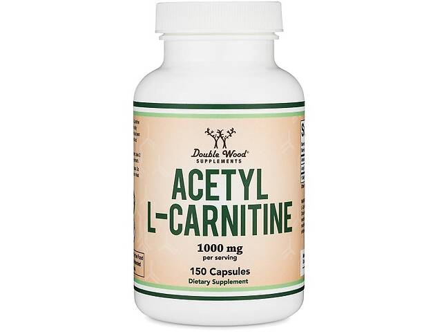 Комплекс Ацетил/Карнитин Double Wood Supplements Acetyl L-Carnitine 1000 mg (2 caps per serving) 150 Caps
