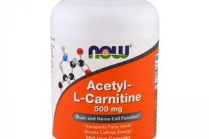 Комплекс Ацетил/Карнитин NOW Foods Acetyl-L-Carnitine 500 mg 200 Veg Caps