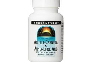 Комплекс Ацетил/Карнитин Source Naturals Acetyl L-Carnitine & Alpha Lipoic Acid 650 mg 60 Tabs