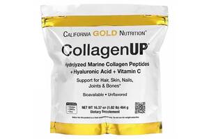 Комплекс для кожи, волос, ногтей California Gold Nutrition CollagenUP Marine Hydrolyzed Collagen + Hyaluronic Acid +...