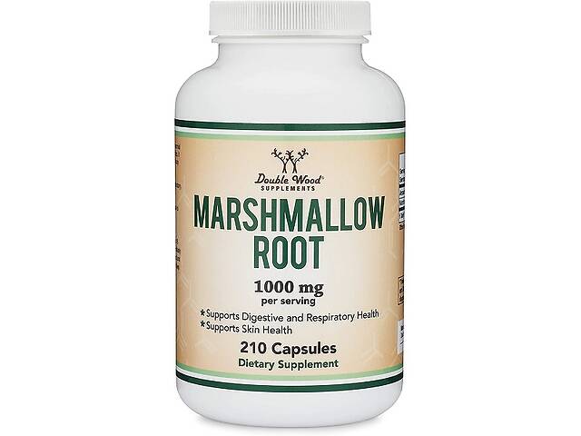 Комплекс для кожи волос ногтей Double Wood Supplements Marshmallow Root 1000 mg (2 caps per serving) 210 Caps
