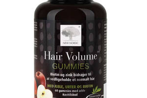 Комплекс для кожи волос ногтей New Nordic Hair Volume 60 Gummies Apple