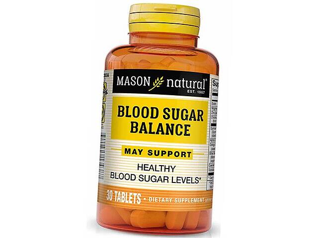 Комплекс для нормализации сахара в крови Blood Sugar Balance Mason Natural 30таб (71529002)