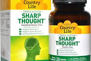 Комплекс для Поддержания Мозговой Деятельности Sharp Thought Country Life 30 капсул