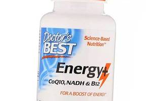 Комплекс для поддержки энергии Energy+ CoQ10 NADH & B12 Doctor's Best 60вегкапс (70327018)