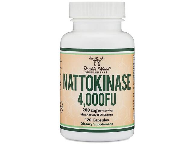 Комплекс для профилактики давления и кровообращения Double Wood Supplements Nattokinase 4000 FU 200 mg 120 Caps