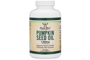 Комплекс для профилактики давления и кровообращения Double Wood Supplements Pumpkin Seed Oil 1000 mg (2 caps per serv...