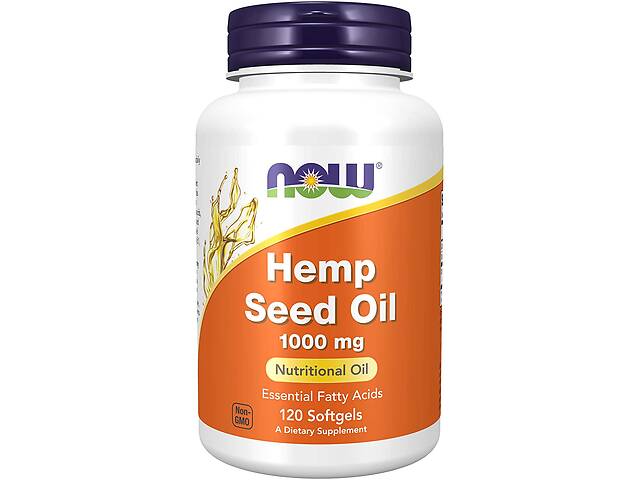 Комплекс для профилактики давления и кровообращения NOW Foods Hemp Seed Oil 1000 mg 120 Softgels