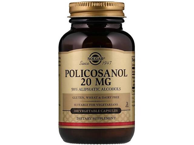 Комплекс для профилактики давления и кровообращения Solgar Policosanol 20 mg 100 Veg Caps