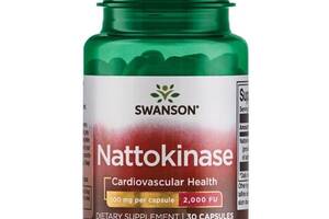 Комплекс для профилактики давления и кровообращения Swanson Nattokinase 2000 Fibrinolytic Units 100 mg 30 Caps