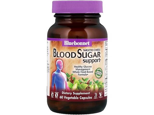 Комплекс для профилактики диабета Bluebonnet Nutrition Targeted Choice Blood Sugar Support 60 Veg Caps
