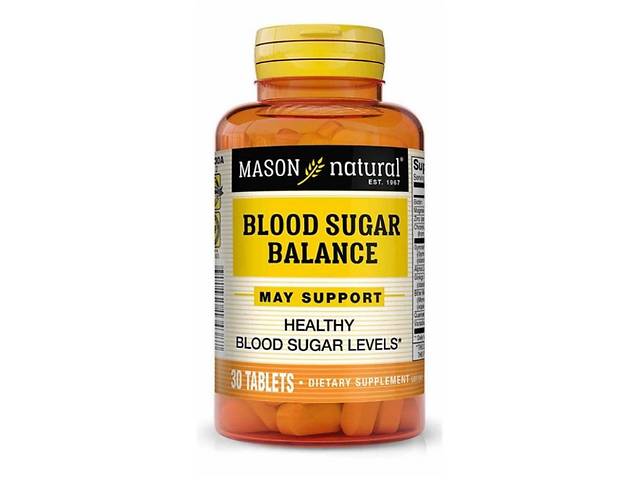 Комплекс для профилактики диабета Mason Natural Blood Sugar Balance 30 Tabs