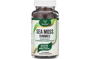 Комплекс для профилактики дыхательной системы Double Wood Supplements Irish Moss Gummies with Burdock and Bladderwrac...