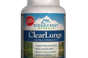 Комплекс для профилактики дыхательной системы RidgeCrest Herbals Clear Lungs Extra Strength 120 Veg Caps RCH156