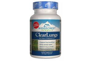 Комплекс для профилактики дыхательной системы RidgeCrest Herbals Clear Lungs Extra Strength 60 Veg Caps RCH154
