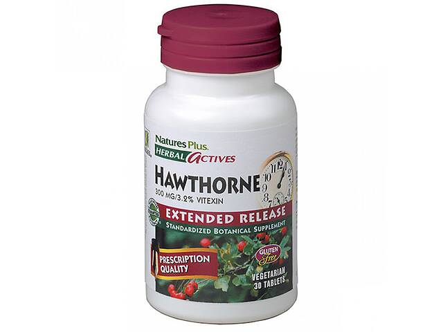 Комплекс для профилактики нервной системы Nature's Plus Herbal Actives Hawthorne 300 mg 30 Tabs