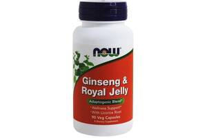 Комплекс для профилактики нервной системы NOW Foods Ginseng & Royal Jelly 90 Veg Caps