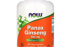 Комплекс для профилактики нервной системы NOW Foods Panax Ginseng 500 mg 250 Veg Caps