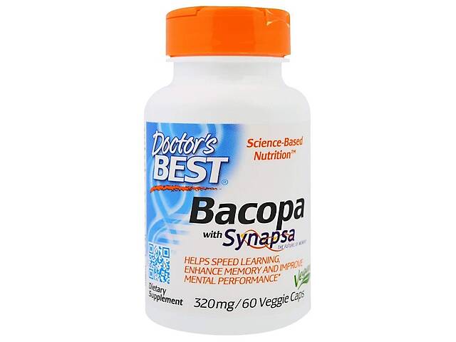 Комплекс для профилактики работы головного мозга Doctor's Best Bacopa With Synapsa 320 mg 60 Veg Caps
