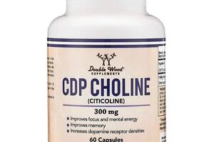 Комплекс для профилактики работы головного мозга Double Wood CDP Choline 300 mg (Citicoline) 60 Caps