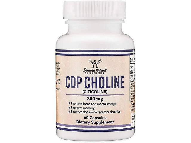 Комплекс для профилактики работы головного мозга Double Wood CDP Choline 300 mg (Citicoline) 60 Caps