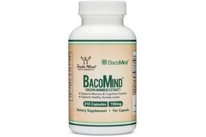 Комплекс для профилактики работы головного мозга Double Wood Supplements Bacomind Bacopa Extract 150 mg 210 Caps